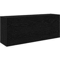 Berkfield Home Bathroom Wall Cabinet Black 100x25x40 cm Engineered Wood | Size: 100 x 25 x 40 cm