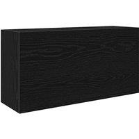Berkfield Home Bathroom Wall Cabinet Black 80x25x40 cm Engineered Wood | Size: 80 x 25 x 40 cm