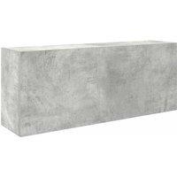 Berkfield Home Bathroom Wall Cabinet Concrete Grey 100x25x40 cm Engineered Wood | Size: 100 x 25 x 40 cm