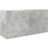 Berkfield Home Bathroom Wall Cabinet Concrete Grey 80x25x40 cm Engineered Wood | Size: 80 x 25 x 40 cm