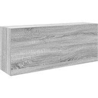 Berkfield Home Bathroom Wall Cabinet Grey Sonoma 100x25x40 cm Engineered Wood | Size: 100 x 25 x 40 cm