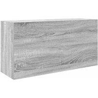 Berkfield Home Bathroom Wall Cabinet Grey Sonoma 80x25x40 cm Engineered Wood | Size: 80 x 25 x 40 cm