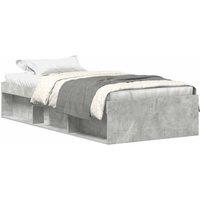 Berkfield Home Bed Frame Concrete Grey 75x190 cm Small Single