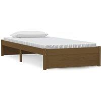 Berkfield Home Bed Frame Honey Brown Solid Wood 90x190 cm Single