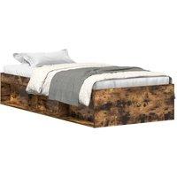 Berkfield Home Bed Frame Smoked Oak 75x190 cm Small Single in Brown