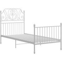 Berkfield Home Bed Frame White Metal 100x200 cm