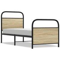 Berkfield Home Bed Frame Without Mattress 80x200 cm Sonoma Oak Engineered Wood in Brown