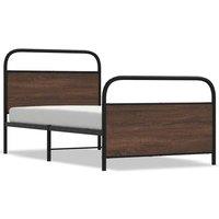 Berkfield Home Bed Frame Without Mattress 90x190 cm Single Brown Oak Engineered Wood
