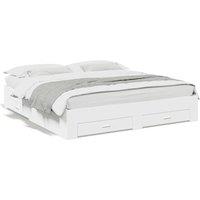 Berkfield Home Bed Frame with Drawers without Mattress White 180x200 cm Super King