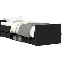 Berkfield Home Bed Frame with Headboard & Footboard Black 90x190 cm Single