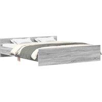 Berkfield Home Bed Frame with Headboard & Footboard Grey Sonoma 160x200 cm