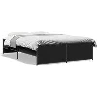 Berkfield Home Bed Frame without Mattress Black 135x190 cm Double