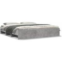 Berkfield Home Bed Frame without Mattress Concrete Grey 200x200cm Engineered Wood | Size: 200x200 cm
