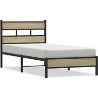 Berkfield Home Bed Frame without Mattress Sonoma Oak 90x200 cm Engineered Wood in Brown