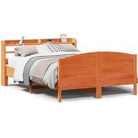 Berkfield Home Bed Frame without Mattress Wax Brown 160x200 cm Solid Wood Pine
