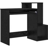 Berkfield Home Black Oak Computer Desk Black Oak Engineered wood, MDF Medium