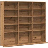 Berkfield Home CD Cabinet Artisan Oak 100x23x89.5 cm Engineered Wood in Brown