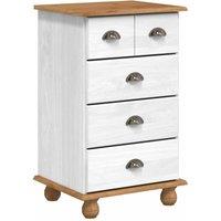Berkfield Home Chest of Drawers 'ASKIM'White 45.8x40x79 cm Solid Wood Pine