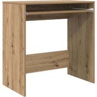 Berkfield Home Computer Desk Artisan Oak Engineered Wood Standard Simple in Brown