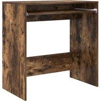 Berkfield Home Computer Desk Smoked oak Particle board Compact Simple in Brown