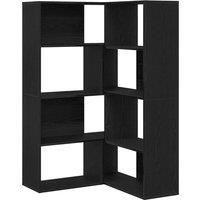 Berkfield Home Corner Cabinet Black Oak 140x30x140 cm Engineered Wood | Size: 140 x 30 x 140 cm