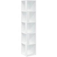 Berkfield Home Corner Cabinet White 33x33x164.5 cm Engineered Wood