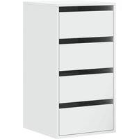 Berkfield Home Corner Chest of Drawers White 40x41x76 cm Engineered Wood | Size: 40 x 41 x 76 cm