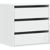 Berkfield Home Corner Chest of Drawers White 60x41x58 cm Engineered Wood | Size: 60 x 41 x 58 cm