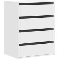 Berkfield Home Corner Chest of Drawers White 60x41x76 cm Engineered Wood | Size: 60 x 41 x 76 cm