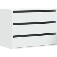 Berkfield Home Corner Chest of Drawers White 80x41x58 cm Engineered Wood | Size: 80 x 41 x 58 cm