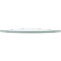 Berkfield Home Corner Shelves 2 pcs with Chrome Supports Glass Clear 45x45 cm