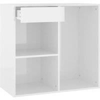 Berkfield Home Cosmetic Cabinet High Gloss White 80x40x75 cm Engineered Wood | Size: 80 x 40 x 75 cm