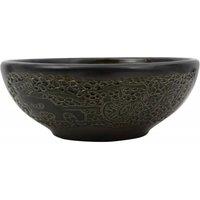 Berkfield Home Countertop Basin Black Round 41x14 cm Ceramic | Size: 41x14 cm