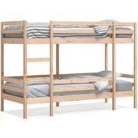 Berkfield Home Bunk Bed without Mattress 90x200 cm Solid Wood Pine in Brown