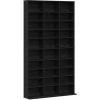 Berkfield Home CD Cabinet Black oak Engineered wood 101 x 23 x 177.5 cm Shelving