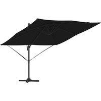 Berkfield Home Cantilever Roma Parasol Black 286x285x265 cm Aluminium | Size: 286 x 285 x 265 cm
