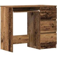 Berkfield Home Desk Old Wood 90x45x76 cm Engineered Wood in Brown | Size: 90 x 45 x 76 cm