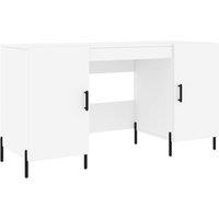 Berkfield Home Desk White 140x50x75 cm Engineered Wood | Size: 140 x 50 x 75 cm