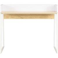 Berkfield Home Desk White & Oak 90x60x88 cm | Size: 90 x 60 x 88 cm