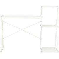 Berkfield Home Desk with Shelf White 116x50x93 cm | Size: 116 x 50 x 93 cm