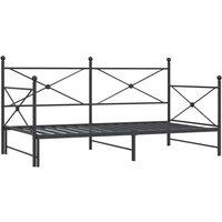 Berkfield Home Daybed with Trundle without Mattress Black 100x200 cm Steel