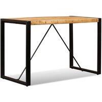 Berkfield Home Dining Table Solid Rough Mango Wood 120 cm in Brown