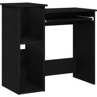 Berkfield Home Desk with Shelves Black 84x40x78 cm Engineered Wood | Size: 84 x 40 x 78 cm