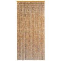 Berkfield Home Door Curtain Bamboo 90x200 cm in Brown