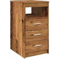 Berkfield Home Drawer Cabinet Old Wood 40x50x76 cm Engineered Wood in Brown | Size: 40 x 50 x 76 cm