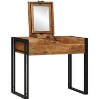 Berkfield Home Dressing Table 90x50x75 cm Solid Wood Acacia in Brown | Size: 90 x 50 x 75 cm
