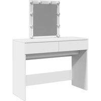 Berkfield Home Dressing Table with LED White 100x40x130 cm | Size: 100 x 40 x 130 cm