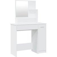 Berkfield Home Dressing Table with Mirror White 86.5x35x136 cm