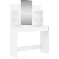 Berkfield Home Dressing Table with Mirror White 96x39x142 cm | Size: 96 x 39 x 142 cm