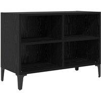 Berkfield Home Entertainment Centre Black Oak Engineered wood Medium